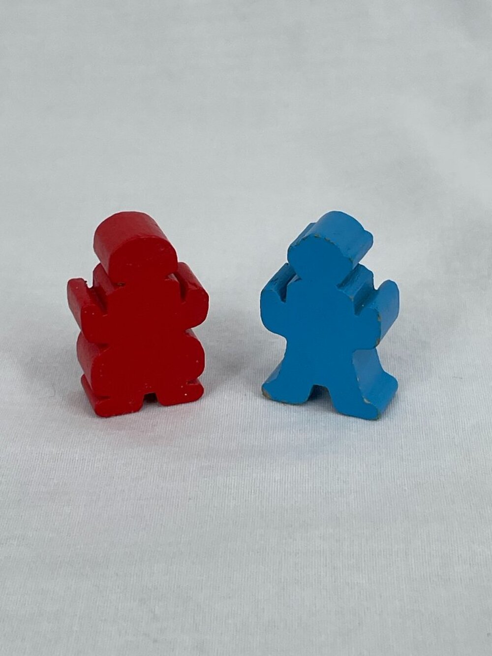 Vintage 1980s Wooden Handcrafted Carcassonne Meeples Female and Male